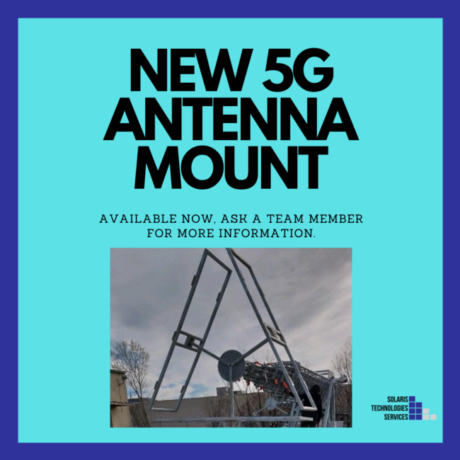 Solaris Technologies Services introduces their new 5G antenna mount.