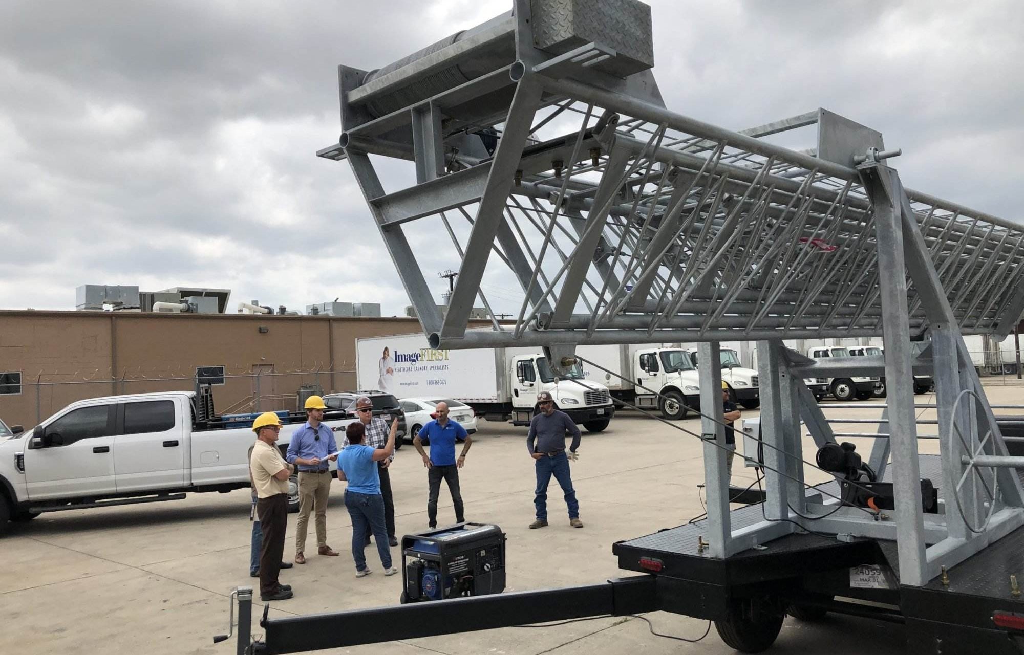 IMG_8746 Inspection before refurbishing a mobile tower