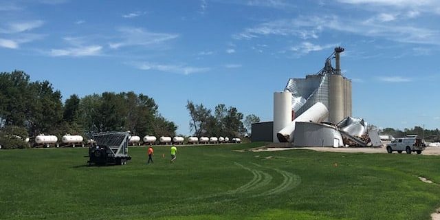 Kansas Tornado Delivery 2025 tornado season: A high-capacity mobile tower is deployed in a tornado-affected area in Kansas, providing emergency communication for first responders and recovery teams.