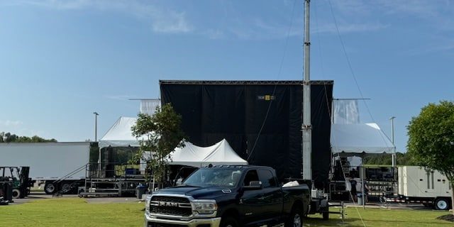Flagstock image MITT tower deployed at Flagstock in Chapel Hill, providing high-speed internet to over 8,000 event guests, vendors, and staff.