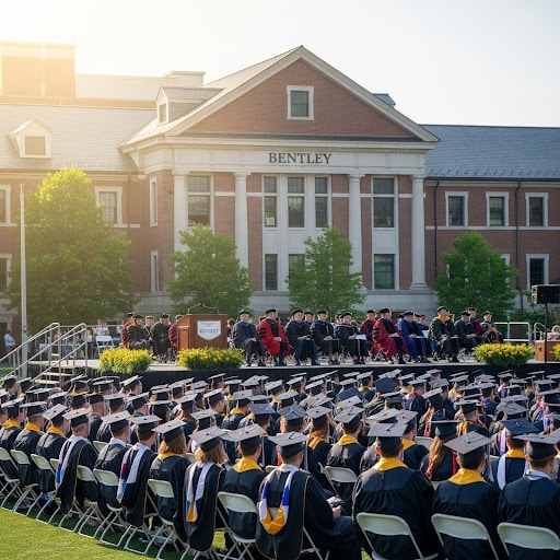 MITT WiFi tower provides seamless coverage at Bentley University’s 2025 commencement for over 5,000 guests.