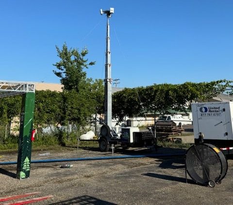 image12 A 5G mobile tower providing coverage at a large event.